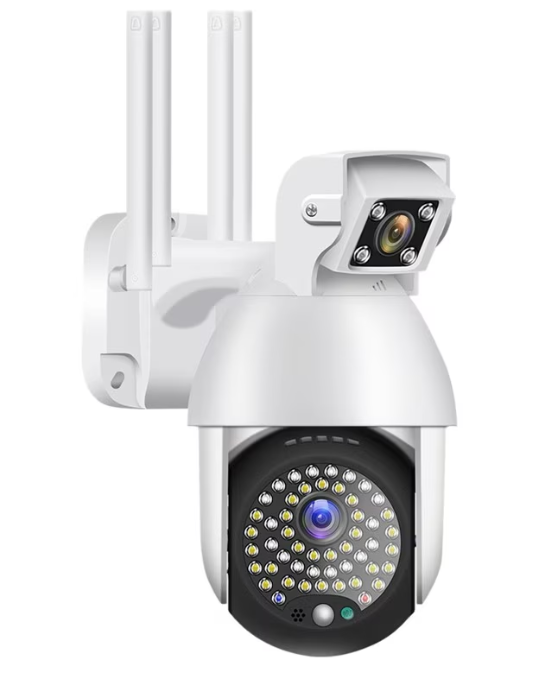 Camera Supraveghere IP PTZ Duala wireless 320 grade 1080p IR+LED Exterior Senzor Miscare Alarma